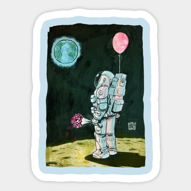 Astronaut Sticker by francoviglino